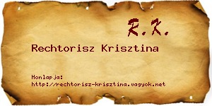 Rechtorisz Krisztina névjegykártya